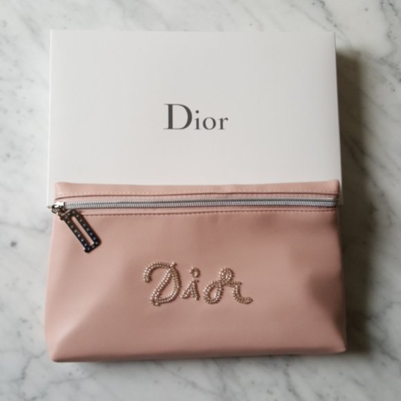 Dior Handbags - Dior Authentic Genuine Leather Makeup Bag NIB